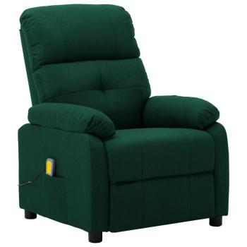 Massagesessel Dunkelgrün Stoff