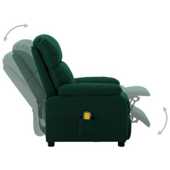Massagesessel Dunkelgrün Stoff