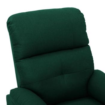 Massagesessel Dunkelgrün Stoff