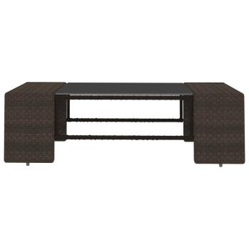10-tlg. Garten-Lounge-Set Poly Rattan Braun