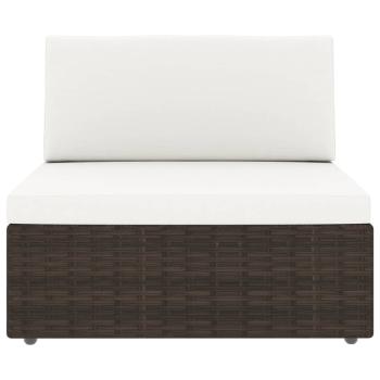 10-tlg. Garten-Lounge-Set Poly Rattan Braun
