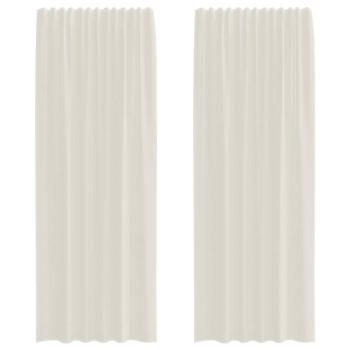 Voile Vorhänge mit Stangentaschen 2 Stk. Creme