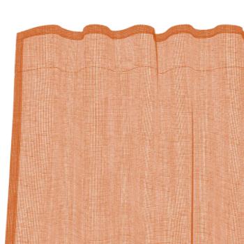 Voile Vorhänge mit Stangentaschen 2 Stk. Terrakotta
