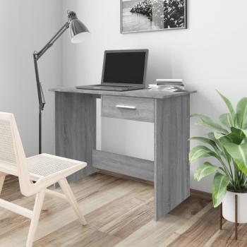 ARDEBO.de - Schreibtisch Grau Sonoma 100x50x76 cm Holzwerkstoff