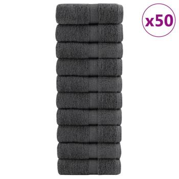 ARDEBO.de - Premium-Waschlappen SOLUND 50 Stk Anthrazit 15x21 cm 600 g/m²