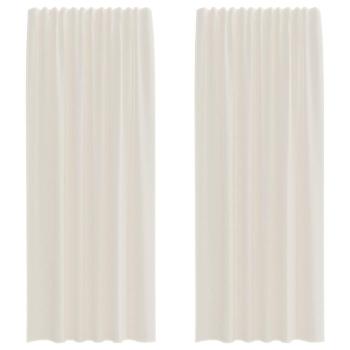 Voile Vorhänge mit Stangentaschen 2 Stk. Creme