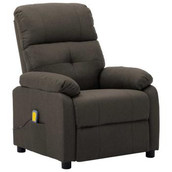 Massagesessel Taupe Stoff