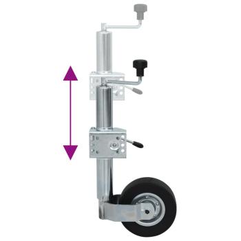 Stützrad für Anhänger mit Klemme 60 mm Verzinkter Stahl