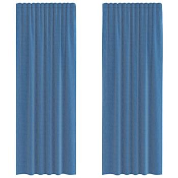 Voile Vorhänge mit Stangentaschen 2 Stk. Königsblau