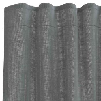 Voile Vorhänge mit Stangentaschen 2 Stk. Dunkelgrau