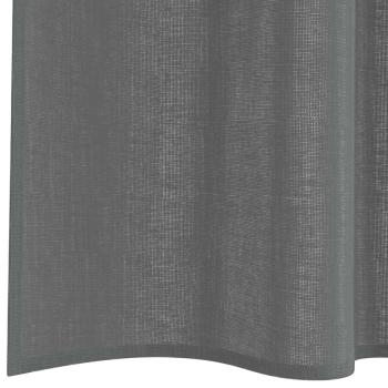 Voile Vorhänge mit Stangentaschen 2 Stk. Dunkelgrau