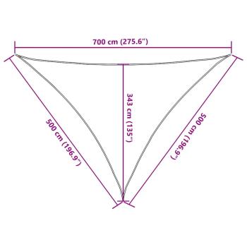 Sonnensegel Dunkelgrün 7x5x5 m 100% Polyester Oxford