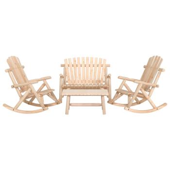 ARDEBO.de - 4-tlg. Garten-Lounge-Set Massivholz Fichte