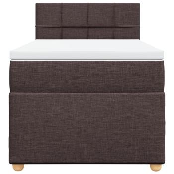 Boxspringbett mit Matratze Dunkelbraun 90x190 cm Stoff