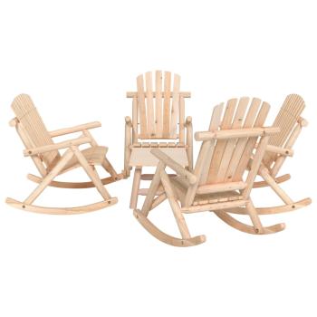 ARDEBO.de - 5-tlg. Garten-Lounge-Set Massivholz Fichte