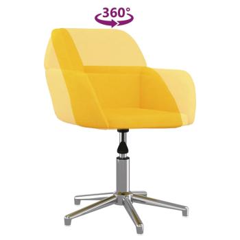 Bürostuhl Drehbar Hellgelb Stoff