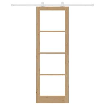 Schiebetür mit Beschlägen 'ORKDAL'Massivholz & Glas