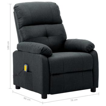 Massagesessel Dunkelgrau Stoff