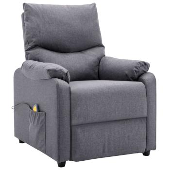 Massagesessel Hellgrau Stoff
