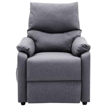 Massagesessel Hellgrau Stoff