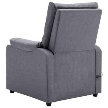 Massagesessel Hellgrau Stoff