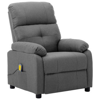 Massagesessel Hellgrau Stoff