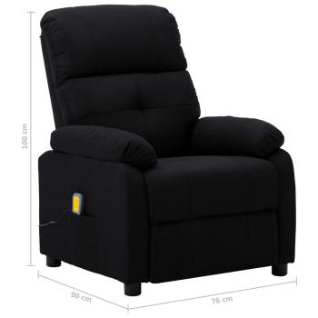 Massagesessel Schwarz Stoff
