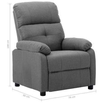 Relaxsessel Hellgrau Stoff
