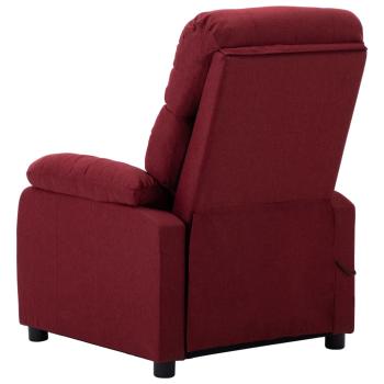 Massagesessel Weinrot Stoff
