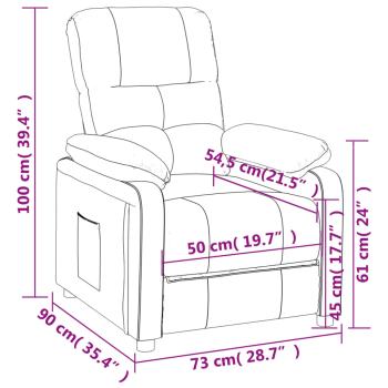 Relaxsessel Dunkelgrau Stoff