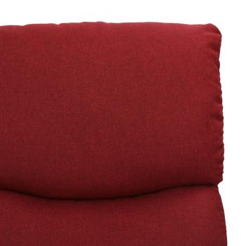Massagesessel mit Aufstehhilfe Weinrot Stoff