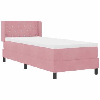 Boxspringbett mit Matratze Rosa 80x200 cm Samt