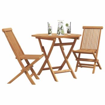 3-teilige Klappgarten-Bistroset aus solidem Akazienholz