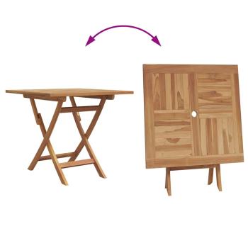 3-teiliges Faltbares Garten Bistro Set aus massivem Akazienholz