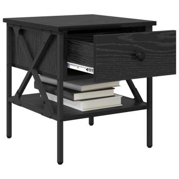 Nachttische 2 Stk Schwarze Eiche 40x42x45 cm Ingenieurholz