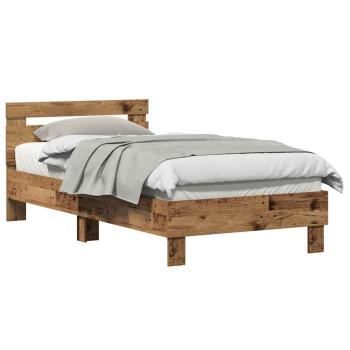 Rustikales Holz Bettgestell Altes Holz Massivholz 90 x 190 cm