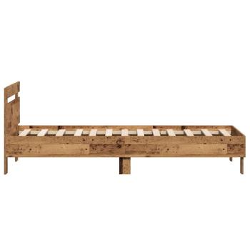 Rustikales Holz Bettgestell Altes Holz Massivholz 90 x 190 cm