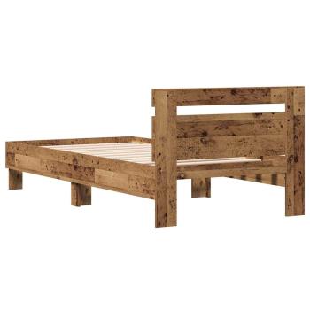 Rustikales Holz Bettgestell Altes Holz Massivholz 90 x 190 cm