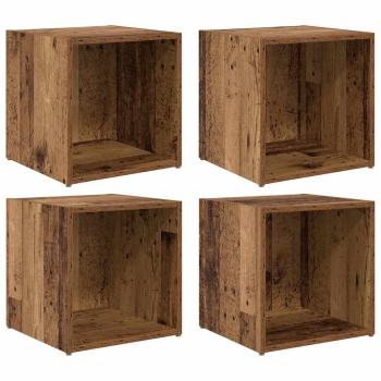 TV-Schränke 4 stk Altholz 37x35x37 cm Holzwerkstoff