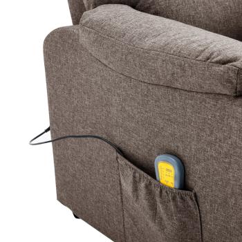 Massagesessel Taupe Stoff