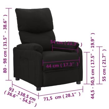 Relaxsessel Schwarz Stoff