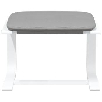 Relaxsessel mit Hocker Hellgrau Stoff
