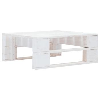 4-tlg. Paletten-Lounge-Set Weiß Imprägniertes Kiefernholz