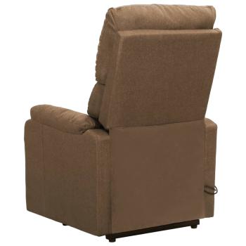 Massagesessel mit Aufstehhilfe Taupe Stoff