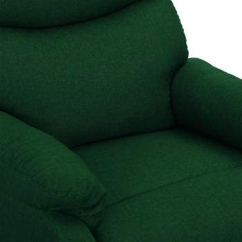 Massagesessel mit Aufstehhilfe Dunkelgrün Stoff