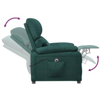 Relaxsessel Elektrisch Dunkelgrün Stoff
