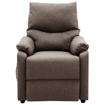 Massagesessel Elektrisch Taupe Stoff