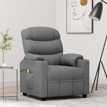ARDEBO.de - Massagesessel Hellgrau Stoff