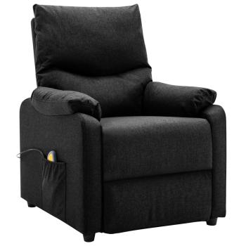 Massagesessel Elektrisch Schwarz Stoff