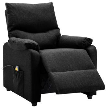 Massagesessel Elektrisch Schwarz Stoff
